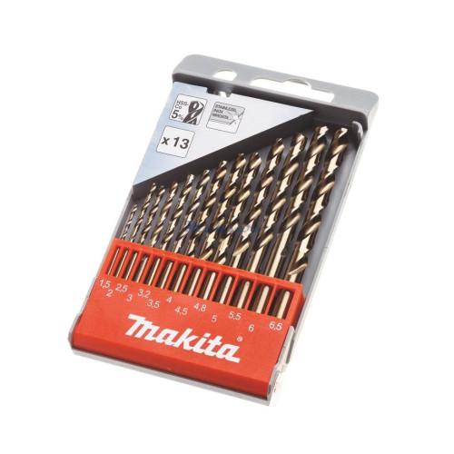 Bộ mũi khoan HSS-CO 13 mũi từ 1.5-6.5mm Makita D-57180